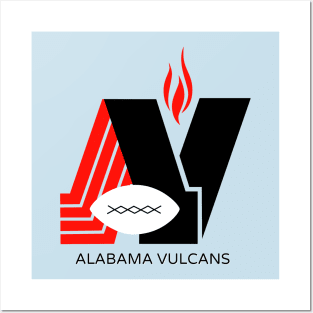 Retro Alabama Vulcans Football 1979 Posters and Art